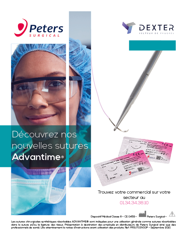 Présentation du produit Advantime - Peters Surgical pour Dexter